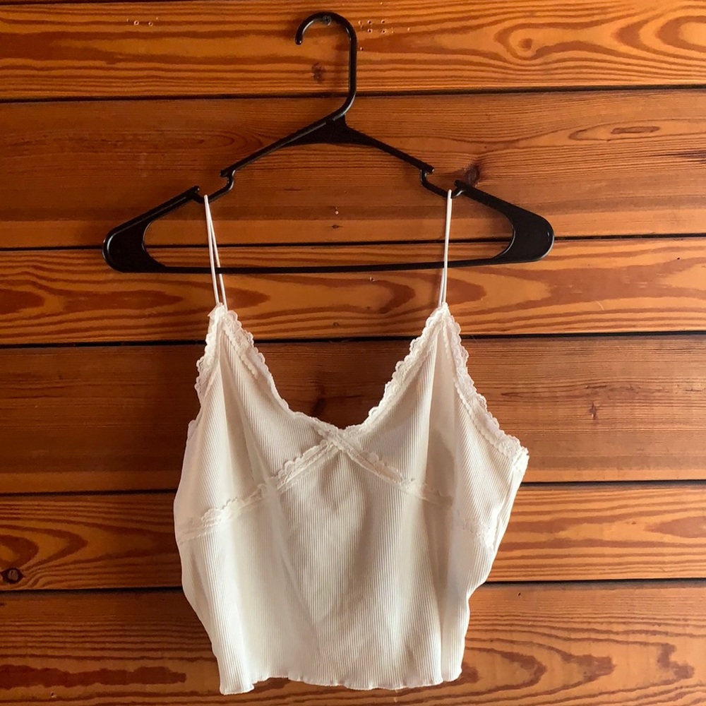 White lace detail cami
